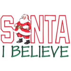 Picture of Believe in Santa Claus Machine Embroidery Design