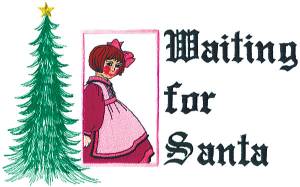 Picture of Waiting for Santa Machine Embroidery Design