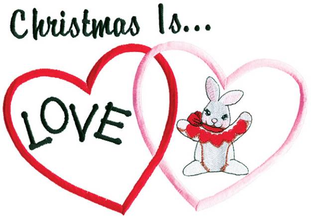 Picture of Christmas Is Love Machine Embroidery Design