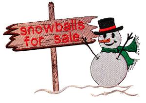 Picture of Snowball sale Machine Embroidery Design