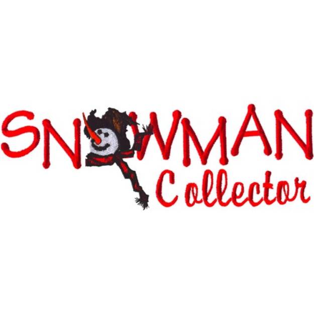 Picture of Snowman collector sign Machine Embroidery Design