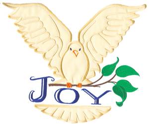 Picture of Joy Dove Appliqué Machine Embroidery Design