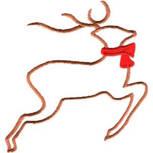Picture of Reindeer Outline Machine Embroidery Design