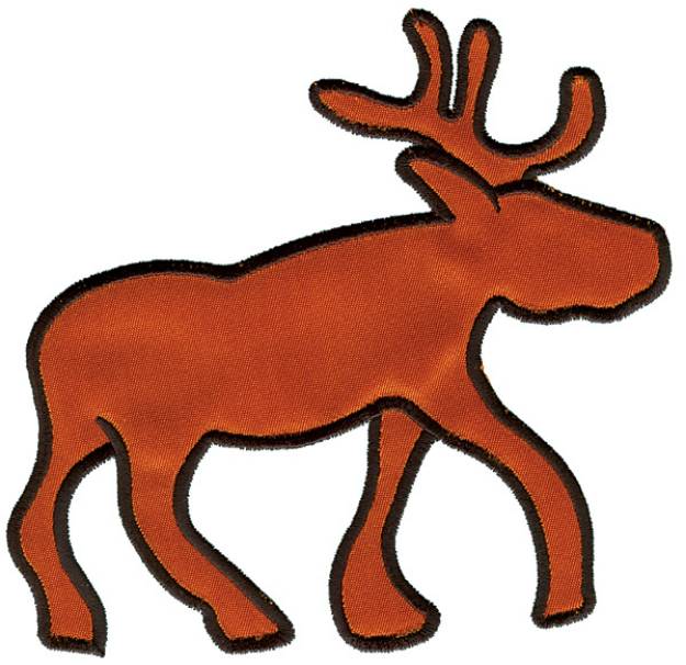 Picture of Applique Reindeer Machine Embroidery Design