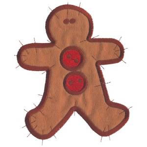 Picture of Applique Gingerbread Machine Embroidery Design