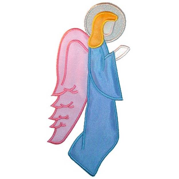 Picture of Tall Appliqué Angel Machine Embroidery Design