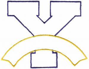 Picture of Athletic Banner Y Machine Embroidery Design