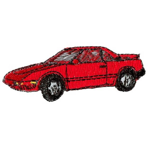 Picture of Red Coupe Machine Embroidery Design