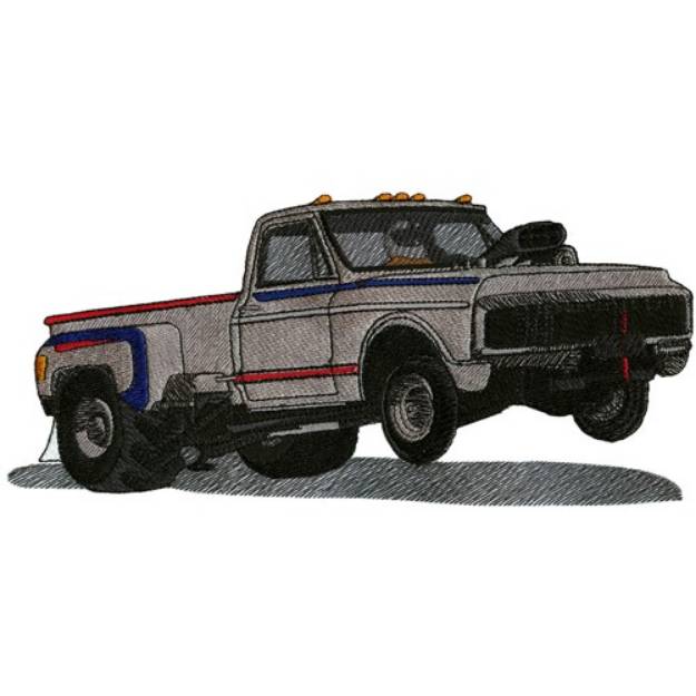 Picture of Hot Rod Pickup Machine Embroidery Design