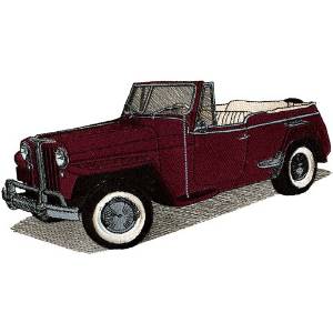 Picture of 1948 1949 Willys VJ Jeepster Machine Embroidery Design