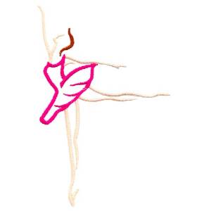 Picture of Abstract Ballet Dancer Machine Embroidery Design