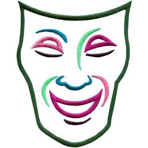 Picture of Comedy mask Machine Embroidery Design