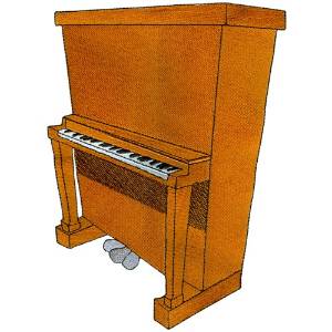 Picture of Upright Piano Machine Embroidery Design