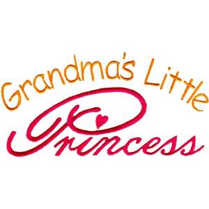Picture of Grandmas Little Princess Machine Embroidery Design