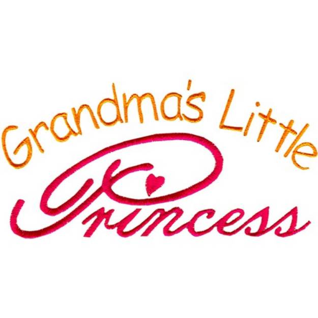 Picture of Grandmas Little Princess Machine Embroidery Design