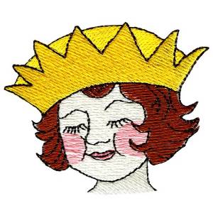 Picture of Princess Face Machine Embroidery Design