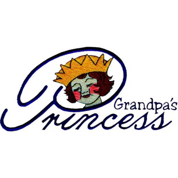 Picture of Grandpas Princess Machine Embroidery Design