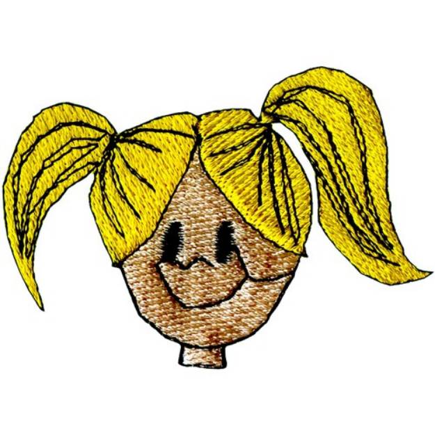 Picture of Smiling Girl Machine Embroidery Design
