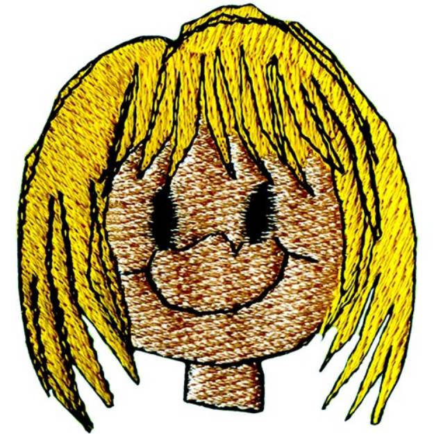Picture of Girl Smiling Machine Embroidery Design