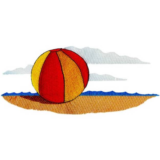 Picture of Beach ball scene Machine Embroidery Design