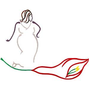 Picture of Abstract woman Machine Embroidery Design