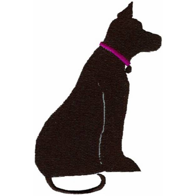 Picture of Dog Sillhouette Machine Embroidery Design