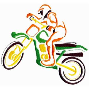 Picture of Abstract MotorCycle Machine Embroidery Design