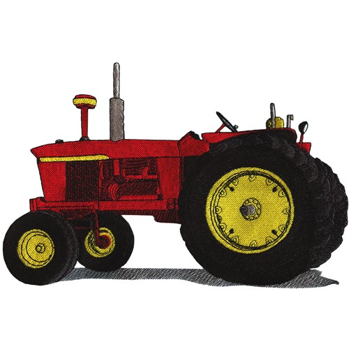 Classic tractor Machine Embroidery Design