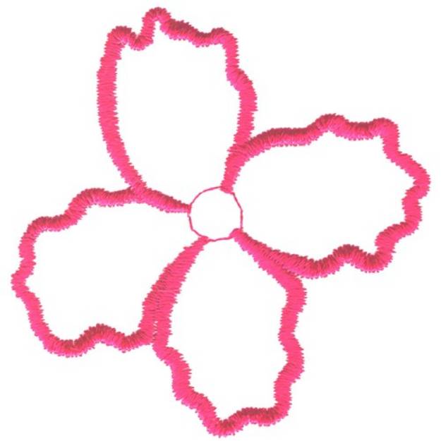 Picture of Phlox Petals Applique Machine Embroidery Design