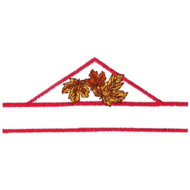 Picture of Maple Leaf Name Drop Machine Embroidery Design