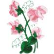 Picture of Sweet peas Machine Embroidery Design