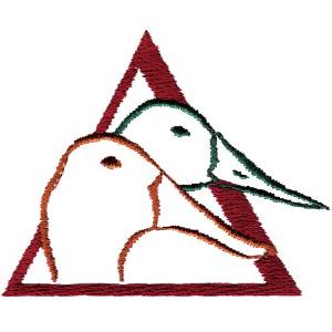 Picture of Duck Outline Machine Embroidery Design