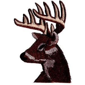 Picture of Deer Head Profile Machine Embroidery Design
