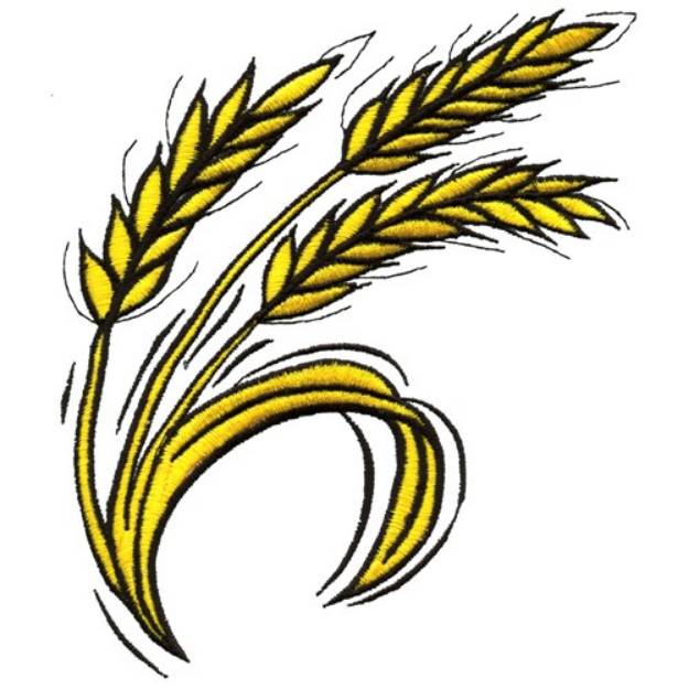 Picture of Curved Wheat Machine Embroidery Design