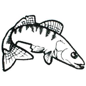 Picture of Hawkfish Outline Machine Embroidery Design