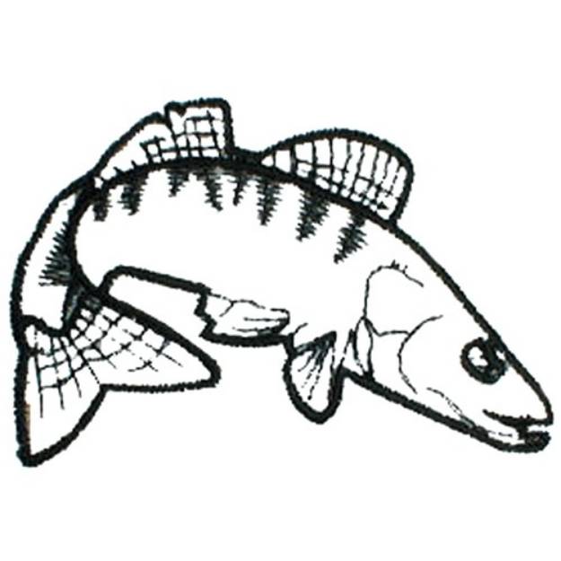 Picture of Hawkfish Outline Machine Embroidery Design