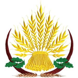 Picture of Wheat Logo Machine Embroidery Design
