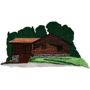 Picture of Hunting Cabin Machine Embroidery Design