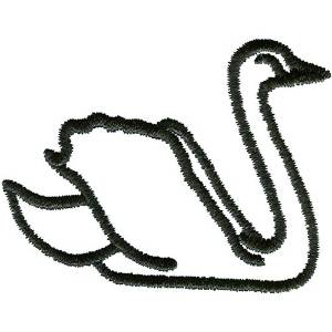Picture of Swan outline Machine Embroidery Design