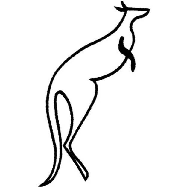 Picture of Kangaroo Outline Machine Embroidery Design