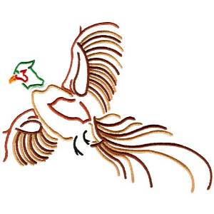 Picture of Abstract Pheasant Machine Embroidery Design