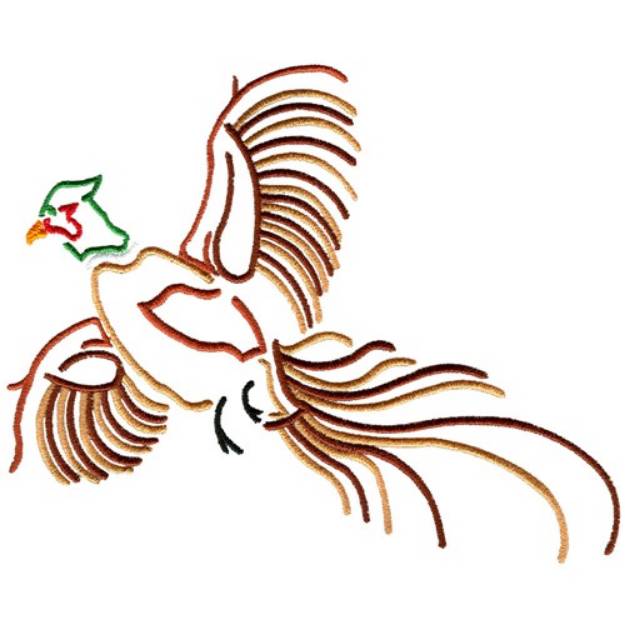 Picture of Abstract Pheasant Machine Embroidery Design