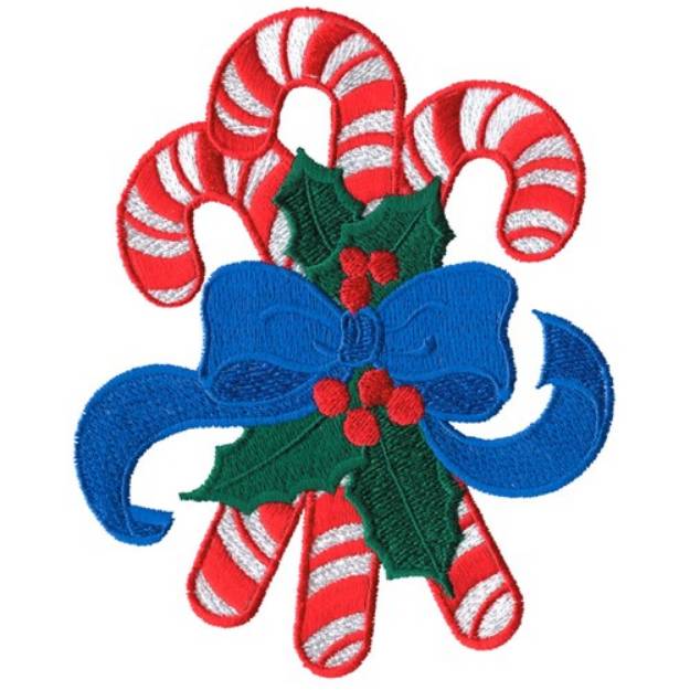 Picture of Candy Cane Bouquet Machine Embroidery Design
