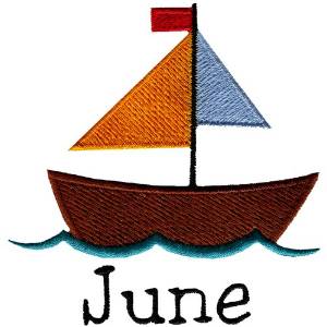 Picture of Sailing in June Machine Embroidery Design