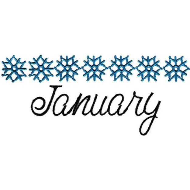 Picture of January Snowflakes Machine Embroidery Design