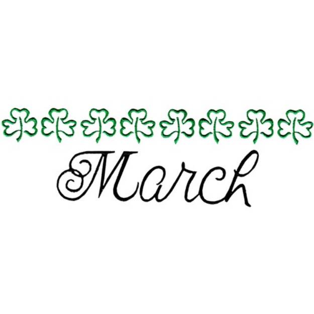 Picture of March Shamrocks Machine Embroidery Design