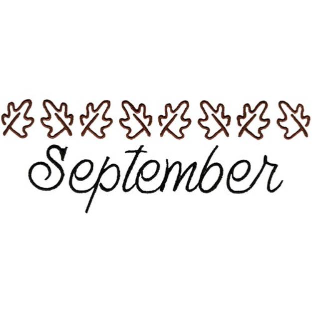 Picture of September Leaves Machine Embroidery Design