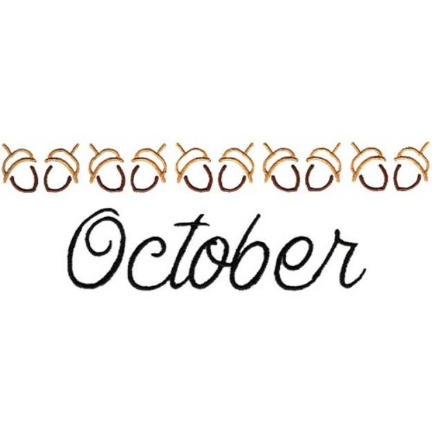 Picture of October Acorn Machine Embroidery Design
