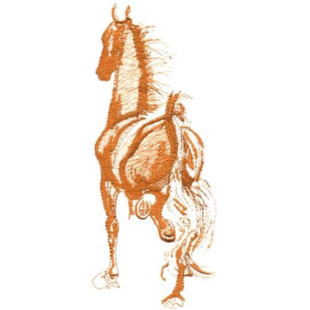 Picture of Horse Rear Machine Embroidery Design