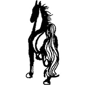Picture of Horse Silhouette Machine Embroidery Design